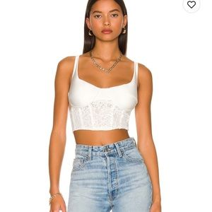 AFRM “corset” like top. White size S